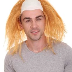 HPO Men's Half Bald Head Funny Men Wig Collections