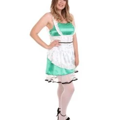 HPO Adult Women's Sexy French Maid Uniform Costume | Green Cosplay Costume