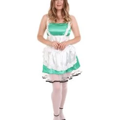 HPO Adult Women's Sexy French Maid Uniform Costume | Green Cosplay Costume