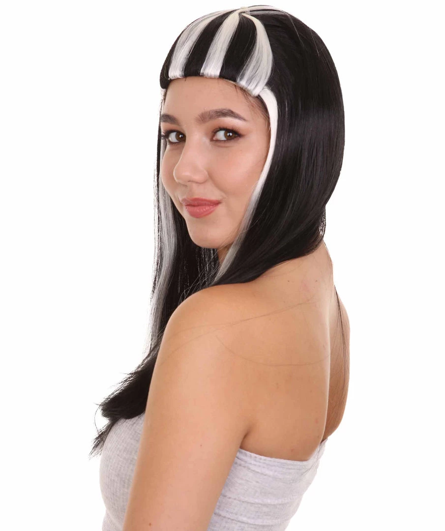 HPO Monster Womens Wig | Two Toned Long Cosplay Halloween Wig | Premium Breathable Capless Cap Women's 3 HPO Monster Womens Wig | Two Toned Long Cosplay Halloween Wig | Premium Breathable Capless Cap Women's