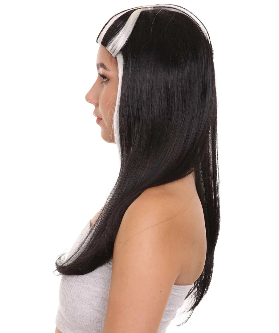 HPO Monster Womens Wig | Two Toned Long Cosplay Halloween Wig | Premium Breathable Capless Cap Women's 4 HPO Monster Womens Wig | Two Toned Long Cosplay Halloween Wig | Premium Breathable Capless Cap Women's