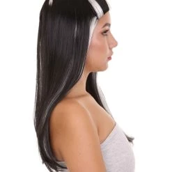 HPO Monster Womens Wig | Two Toned Long Cosplay Halloween Wig | Premium Breathable Capless Cap Women's 14 HPO Monster Womens Wig | Two Toned Long Cosplay Halloween Wig | Premium Breathable Capless Cap Women's