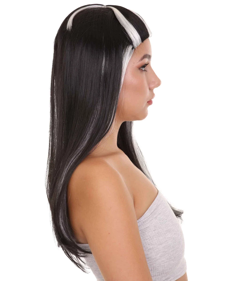 HPO Monster Womens Wig | Two Toned Long Cosplay Halloween Wig | Premium Breathable Capless Cap Women's 6 HPO Monster Womens Wig | Two Toned Long Cosplay Halloween Wig | Premium Breathable Capless Cap Women's