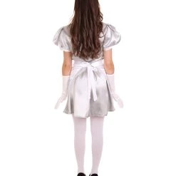 HPO Adult Women's French Apron Maid Uniform Costume | Silver Cosplay Costume