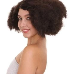 HPO Women's Fashion Afro Unisex Wig | Black Halloween Wig | Premium Breathable Capless Cap