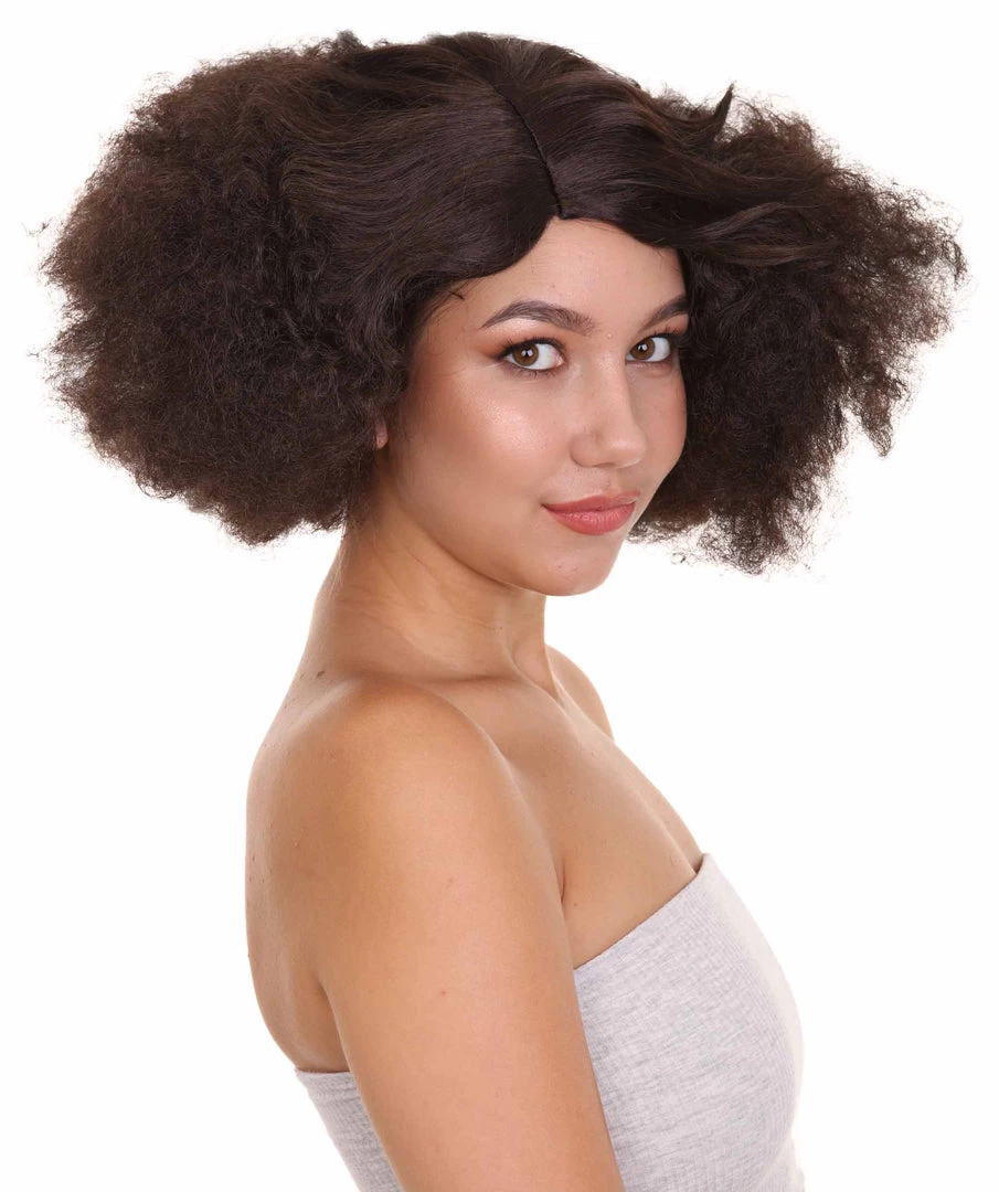 HPO Women's Fashion Afro Unisex Wig | Black Halloween Wig | Premium Breathable Capless Cap 6 HPO Women's Fashion Afro Unisex Wig | Black Halloween Wig | Premium Breathable Capless Cap
