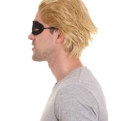 HPO Superhero Family Mens Wig With Mask Set | Movie Cosplay Halloween Wig | Premium Breathable Capless Cap