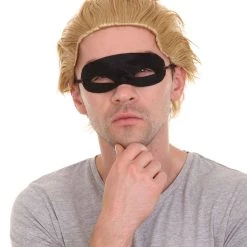 HPO Superhero Family Mens Wig With Mask Set | Movie Cosplay Halloween Wig | Premium Breathable Capless Cap