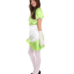 HPO Adult Women's French Apron Maid Uniform Costume | Lime Cosplay Costume 11 HPO Adult Women's French Apron Maid Uniform Costume | Lime Cosplay Costume