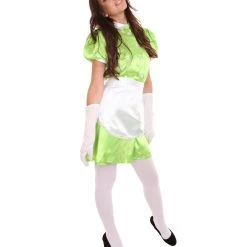 HPO Adult Women's French Apron Maid Uniform Costume | Lime Cosplay Costume 13 HPO Adult Women's French Apron Maid Uniform Costume | Lime Cosplay Costume