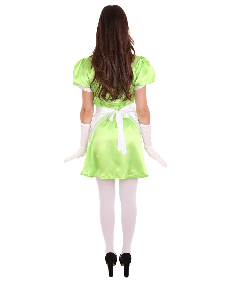 HPO Adult Women's French Apron Maid Uniform Costume | Lime Cosplay Costume 4 HPO Adult Women's French Apron Maid Uniform Costume | Lime Cosplay Costume