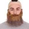 HPO Men's Fighting Family Mustache And Beard Set Wig | Multi Color Wigs