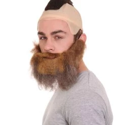 HPO Men's Fighting Family Mustache And Beard Set Wig | Multi Color Wigs