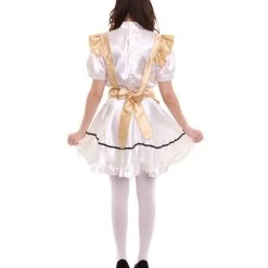 HPO Adult Women's Anime Cosplay French Maid Fancy Uniform Costume | Gold Cosplay Costume