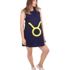 HPO Adult Women's 12 Constellation Of Taurus Party Troll Dress Costume | Blue Halloween Costume