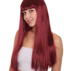 HPO Long Bob Womens Wig | Fancy Party Event Ready Halloween Wig (Lots Of Color Options) | Premium Breathable Capless Cap