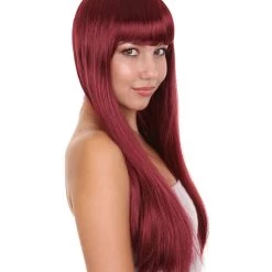 HPO Long Bob Womens Wig | Fancy Party Event Ready Halloween Wig (Lots Of Color Options) | Premium Breathable Capless Cap
