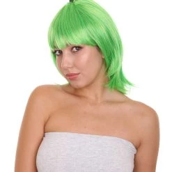 HPO Women's Monster Anime Unisex Wig | Green Sexy Cosplay Party Halloween Wig | Premium Breathable Capless Cap