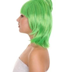 HPO Women's Monster Anime Unisex Wig | Green Sexy Cosplay Party Halloween Wig | Premium Breathable Capless Cap