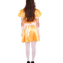 HPO Adult Women's French Apron Maid Uniform Costume | Orange Cosplay Costume
