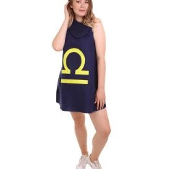 HPO Adult Women's 12 Constellation Of Libra Party Troll Dress Costume | Blue Halloween Costume