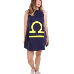 HPO Adult Women's 12 Constellation Of Libra Party Troll Dress Costume | Blue Halloween Costume