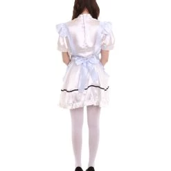 HPO Adult Women's Anime Cosplay French Maid Fancy Uniform Costume | Light Blue Cosplay Costume