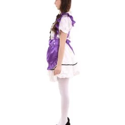HPO Adult Women's Anime Cosplay French Maid Fancy Uniform Costume | Medium Purple Cosplay Costume