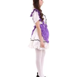 HPO Adult Women's Anime Cosplay French Maid Fancy Uniform Costume | Medium Purple Cosplay Costume