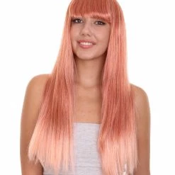 HPO Long Bob Womens Wig | Fancy Party Event Ready Halloween Wig (Lots Of Color Options) | Premium Breathable Capless Cap
