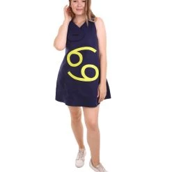 HPO Adult Women's 12 Constellation Of Cancer Party Troll Dress Costume | Blue Halloween Costume