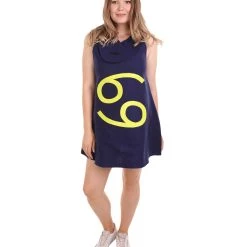 HPO Adult Women's 12 Constellation Of Cancer Party Troll Dress Costume | Blue Halloween Costume