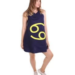 HPO Adult Women's 12 Constellation Of Cancer Party Troll Dress Costume | Blue Halloween Costume 16 HPO Adult Women's 12 Constellation Of Cancer Party Troll Dress Costume | Blue Halloween Costume