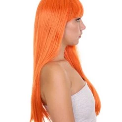 HPO Long Bob Womens Wig | Fancy Party Event Ready Halloween Wig (Lots Of Color Options) | Premium Breathable Capless Cap