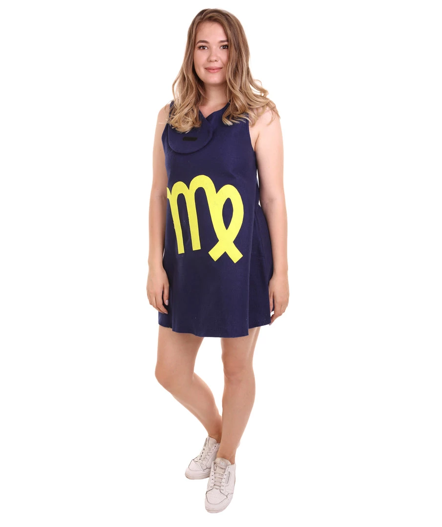 HPO Adult Women's 12 Constellation Of Virgo Party Troll Dress Costume | Blue Halloween Costume 2 HPO Adult Women's 12 Constellation Of Virgo Party Troll Dress Costume | Blue Halloween Costume