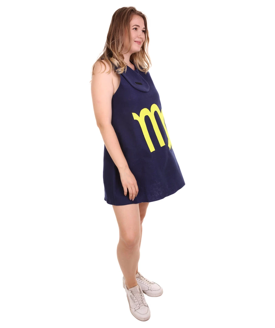 HPO Adult Women's 12 Constellation Of Virgo Party Troll Dress Costume | Blue Halloween Costume 7 HPO Adult Women's 12 Constellation Of Virgo Party Troll Dress Costume | Blue Halloween Costume