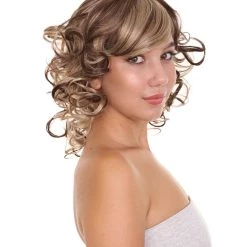 HPO French Kiss Bianca Womens Wig | Fancy Blond Curly Character Halloween Wig | Premium Breathable Capless Cap Women's