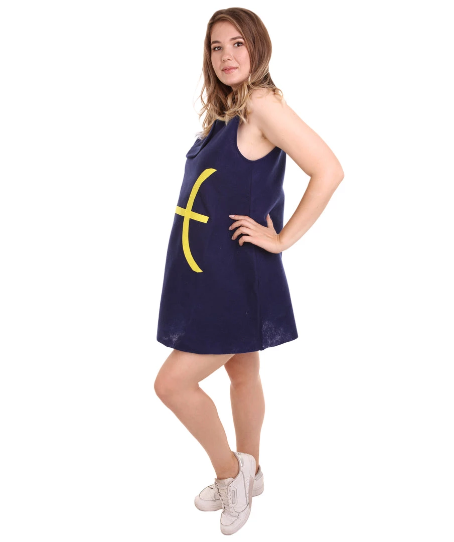 HPO Adult Women's 12 Constellation Of Pisces Party Troll Dress Costume | Blue Halloween Costume 4 HPO Adult Women's 12 Constellation Of Pisces Party Troll Dress Costume | Blue Halloween Costume