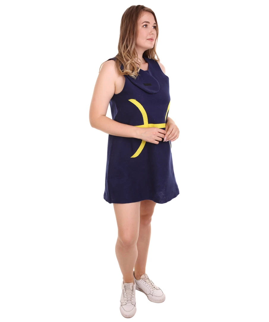 HPO Adult Women's 12 Constellation Of Pisces Party Troll Dress Costume | Blue Halloween Costume 7 HPO Adult Women's 12 Constellation Of Pisces Party Troll Dress Costume | Blue Halloween Costume