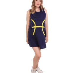 HPO Adult Women's 12 Constellation Of Pisces Party Troll Dress Costume | Blue Halloween Costume