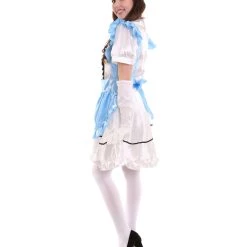 HPO Adult Women's Anime Cosplay French Maid Fancy Uniform Costume | Medium Blue Cosplay Costume