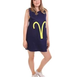 HPO Adult Women's 12 Constellation Of Aries Party Troll Dress Costume | Blue Halloween Costume 14 HPO Adult Women's 12 Constellation Of Aries Party Troll Dress Costume | Blue Halloween Costume