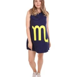 HPO Adult Women's 12 Constellation Of Scorpio Party Troll Dress Costume | Blue Halloween Costume