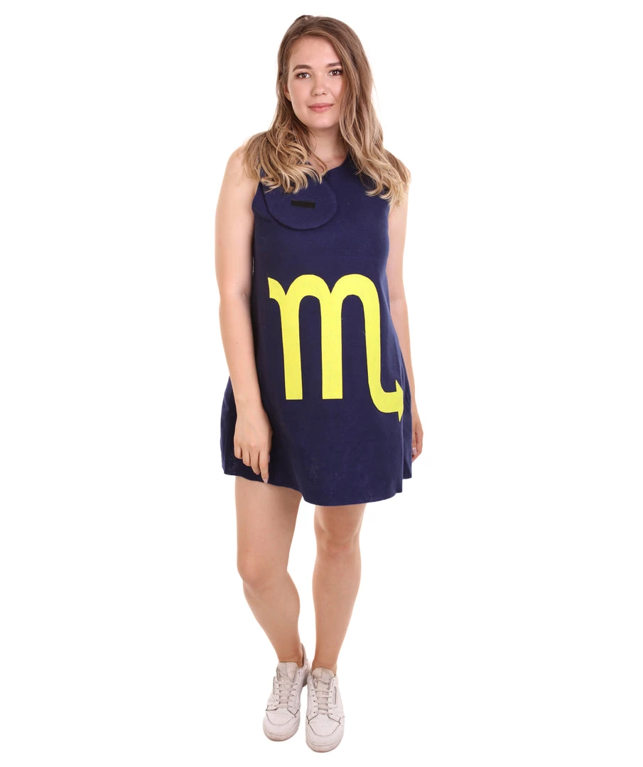 HPO Adult Women's 12 Constellation Of Scorpio Party Troll Dress Costume | Blue Halloween Costume 2 HPO Adult Women's 12 Constellation Of Scorpio Party Troll Dress Costume | Blue Halloween Costume