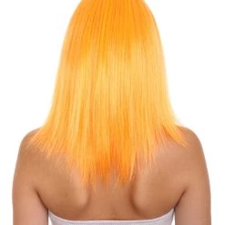 HPO Glamour Womens Wig | Orange Stage/Event Fancy Halloween Wig | Premium Breathable Capless Cap 12 HPO Glamour Womens Wig | Orange Stage/Event Fancy Halloween Wig | Premium Breathable Capless Cap