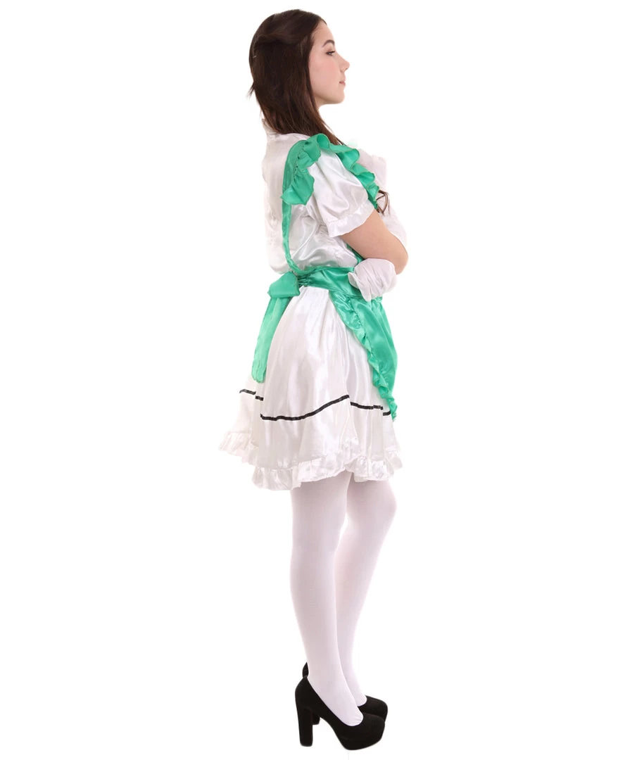 HPO Adult Women's Anime Cosplay French Maid Fancy Uniform Costume | Green Cosplay Costume 6 HPO Adult Women's Anime Cosplay French Maid Fancy Uniform Costume | Green Cosplay Costume