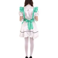 HPO Adult Women's Anime Cosplay French Maid Fancy Uniform Costume | Green Cosplay Costume 13 HPO Adult Women's Anime Cosplay French Maid Fancy Uniform Costume | Green Cosplay Costume