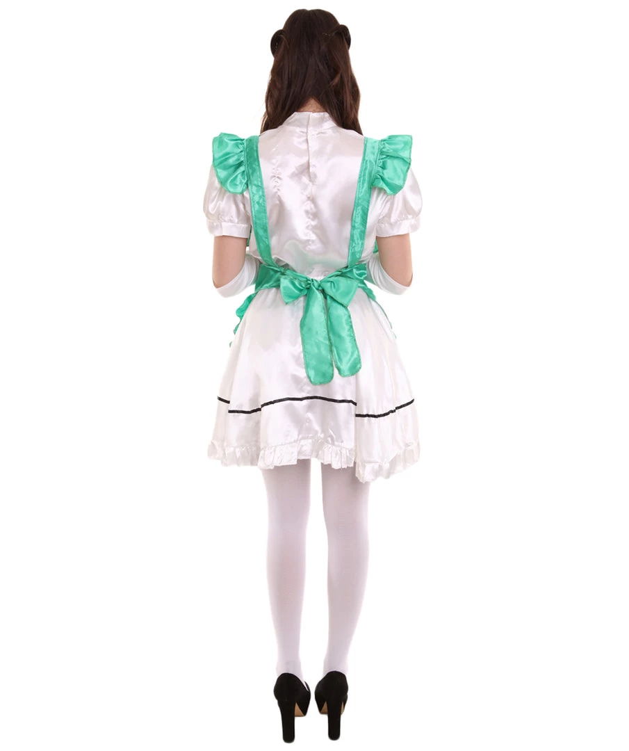 HPO Adult Women's Anime Cosplay French Maid Fancy Uniform Costume | Green Cosplay Costume 5 HPO Adult Women's Anime Cosplay French Maid Fancy Uniform Costume | Green Cosplay Costume