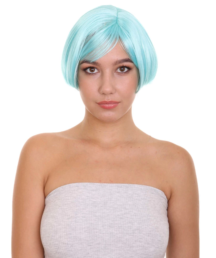HPO Women's Anime Manga Womens Wig | Blue Cosplay TV/Movie Wigs | Premium Breathable Capless Cap 1 HPO Women's Anime Manga Womens Wig | Blue Cosplay TV/Movie Wigs | Premium Breathable Capless Cap