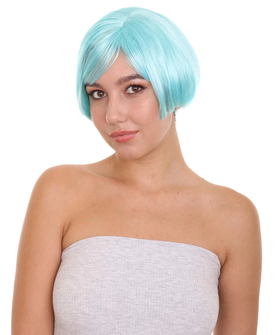 HPO Women's Anime Manga Womens Wig | Blue Cosplay TV/Movie Wigs | Premium Breathable Capless Cap 2 HPO Women's Anime Manga Womens Wig | Blue Cosplay TV/Movie Wigs | Premium Breathable Capless Cap